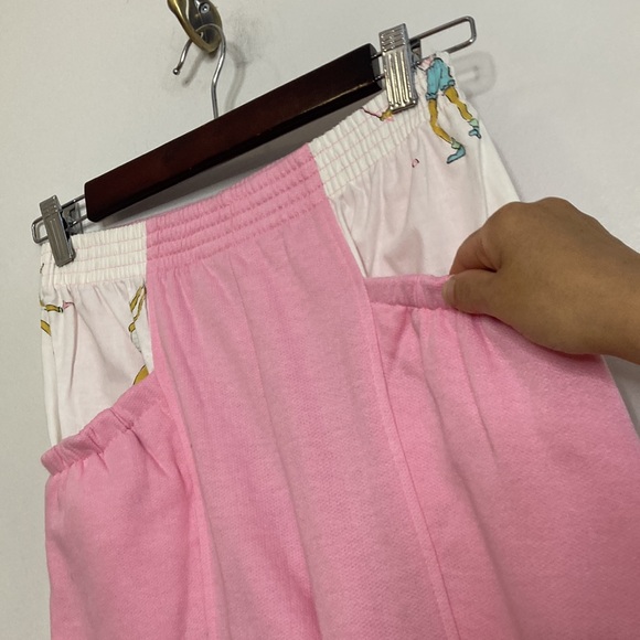 Vintage Joggers Womens Small Pink Fleece Warm Up Pants 80s Jazzercise - Picture 6 of 12